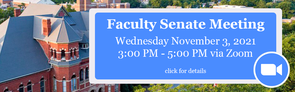 November 3 Faculty Senate Meeting Information